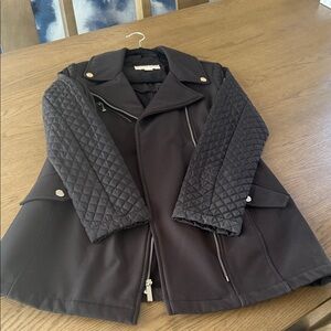 Michael Kors Black Quilted Leather Jacket